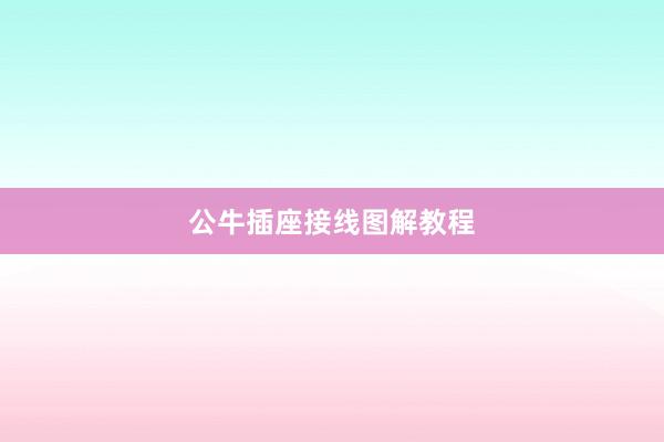 公牛插座接线图解教程